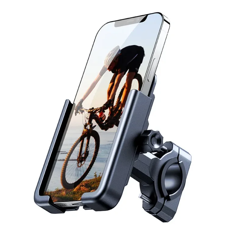 Fém telefon tartó kerékpárokhoz és robogókhoz, fekete