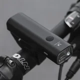 USB-s elülső kerékpárlámpa, fehér fény, 4 üzemmód, fekete 4