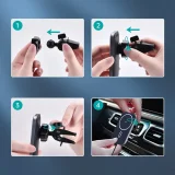 Autós mágneses tartó + 15 W-os Qi vezeték nélküli töltő, fekete 9
