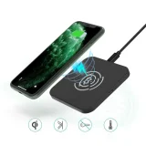 10 W-os Qi vezeték nélküli töltő telefonhoz és fejhallgatóhoz, fekete 6