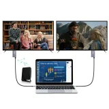 USB Type-C – HDMI 4K + USB Type-C PD adapter MacBook PC-hez, 1,8 m, szürke 3