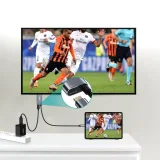 USB Type-C – HDMI 4K + USB Type-C PD adapter MacBook PC-hez, 1,8 m, szürke 4