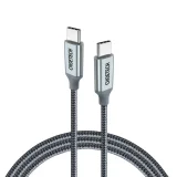 USB Type-C – USB Type-C kábel – 5 A, 100 W tápellátás, 480 Mbps, 1,8 m, szürke