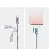 USB Type-C – USB Type-C kábel – 5 A, 100 W tápellátás, 480 Mbps, 1,8 m, szürke 10