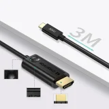 USB Type-C – HDMI 4K 30 Hz kábel, 3 m, fekete 5