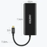 6 az 1-ben USB Type-C hub adapter dokkolóállomás 100 W PD fekete 7