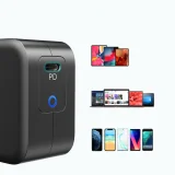 GaN USB Type-C 60 W-os fali töltő + 1,8 m-es USB Type-C kábel, fekete 5