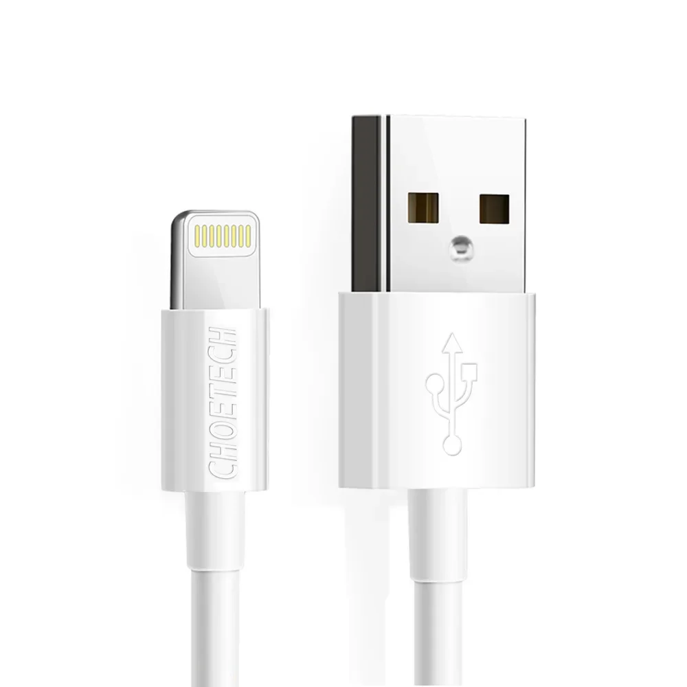 MFI-tanúsítvánnyal rendelkező 1,8 m-es USB-A–Lightning kábel, fehér