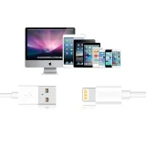 MFI-tanúsítvánnyal rendelkező 1,8 m-es USB-A–Lightning kábel, fehér 4