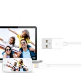MFI-tanúsítvánnyal rendelkező 1,8 m-es USB-A–Lightning kábel, fehér 6