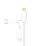 MFI-tanúsítvánnyal rendelkező 1,8 m-es USB-A–Lightning kábel, fehér 7