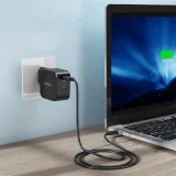 GaN USB Type-C 61 W 3 A Power Delivery gyors fali töltő, fekete 3