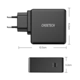 USB Type-C PD 60 W 3 A gyors fali töltő, fekete 5