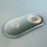Qi 2-in-1 vezeték nélküli töltő Apple Watch-hoz USB Type-C állvánnyal, fehér 5