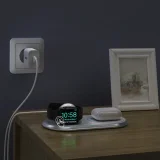 Qi 2-in-1 vezeték nélküli töltő Apple Watch-hoz USB Type-C állvánnyal, fehér 6