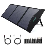 Összecsukható 120 W-os DC napelemes töltő 3 USB-porttal, fekete 2