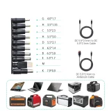 Összecsukható 120 W-os DC napelemes töltő 3 USB-porttal, fekete 6