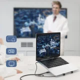 PD USB-C HDMI laptop dokkolóállomás 2xUSB-A, 1xUSB-C, 1xSD és 1xTF porttal, fekete 8