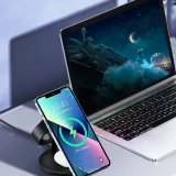 3 az 1-ben induktív töltőállomás iPhone, AirPods Pro és Apple Watch készülékekhez – fekete 4