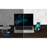 3 az 1-ben induktív töltőállomás iPhone, AirPods Pro és Apple Watch készülékekhez – fekete 8