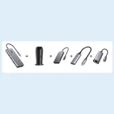 Kijelzős multifunkciós HUB adapter: USB-C, USB-A, VGA, AUX, SD, TF, 12-in-1, szürke 8