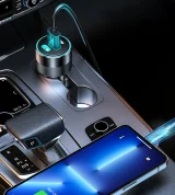 130 W-os gyors autós töltő 2xUSB-C + USB-A fekete 7