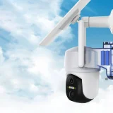 WiFi kamera Android/iOS vezérlőalkalmazással, IR LED + 5 W-os napelem 2
