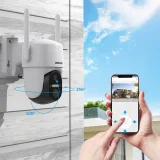WiFi kamera Android/iOS vezérlőalkalmazással, IR LED + 5 W-os napelem 3
