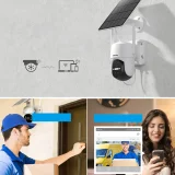 WiFi kamera Android/iOS vezérlőalkalmazással, IR LED + 5 W-os napelem 6