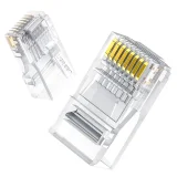 RJ45 8P8C Cat 6 átlátszó csatlakozó, 10 darabos csomag 5