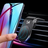 Mágneses telefon tartó szellőzőnyíláshoz, fekete 4