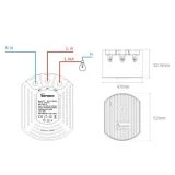 D1 Smart RF 433 MHz fényerő-szabályozó, fekete 5