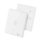 Kétcsatornás érintőkapcsoló, WiFi gombos kapcsoló 433 MHz-es távirányítóhoz, fehér T2EU2C-RF 4