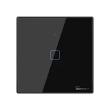 Érintőkapcsoló, WiFi gombos kapcsoló, 433 MHz RF, fekete T3EU1C-TX