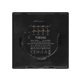 Háromcsatornás érintőképernyős világításkapcsoló, WiFi gomb, 433 MHz RF, fekete T3EU3C-TX 4