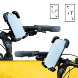 Erős telefon tartó kerékpár, motorkerékpár vagy robogó kormányára, fekete 4