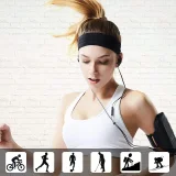 Fekete sport fejpánt futáshoz és fitneszhez 7