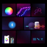 Intelligens LED-szalag, vízálló RGB-szalag, távirányító, hálózati adapter, WiFi, 2 m 11