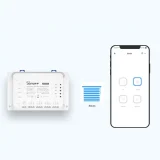 Intelligens 4-csatornás WiFi-kapcsoló relé, fehér 4CHR3 4