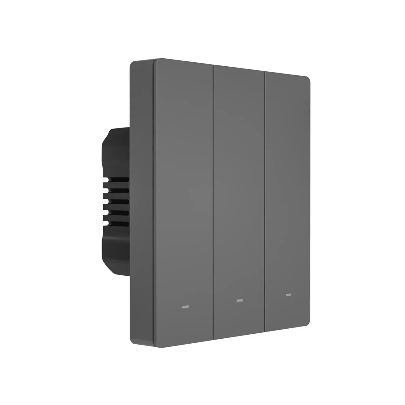 Intelligens 3-csatornás WiFi fali kapcsoló, fekete M5-3C-80