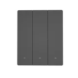 Intelligens 3-csatornás WiFi fali kapcsoló, fekete M5-3C-80 2
