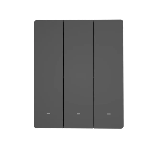 Intelligens 3-csatornás WiFi fali kapcsoló, fekete M5-3C-80