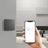 Intelligens 3-csatornás WiFi fali kapcsoló, fekete M5-3C-80 7