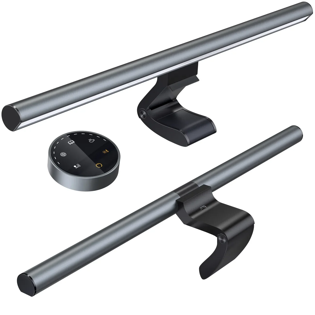 Vezeték nélküli LED monitor kijelző világítás, Elesense fekete - 2 darabos szett