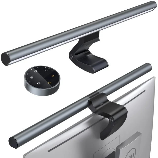 Vezeték nélküli LED monitor kijelző világítás, Elesense fekete - 2 darabos szett