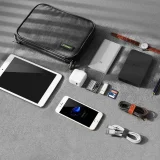 Táska/doboz HDD-hez, SSD-hez, telefonhoz, kábelekhez és kiegészítőkhöz – szürke 7