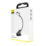 Mini LED-es olvasólámpa kapcsokkal, szürke 5