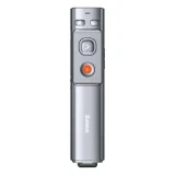 Narancssárga ponttal ellátott szürke PC-prezentációs távirányító beépített akkumulátorral 10