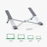 Összecsukható, állítható laptop-tartó, ezüst 5