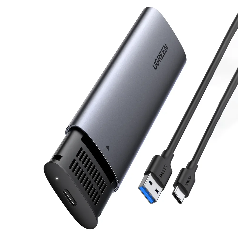 M.2 B-Key SATA 3.0 merevlemez-ház (szürke) + USB Type-C kábel